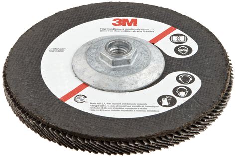 3M Flap Disc 577F - 40 Grit Aluminum Zirconia - Type 29 Angle Grinder Disc - High Pressure Grinding Disc - 4.5" x 7/8" Arbor Hole