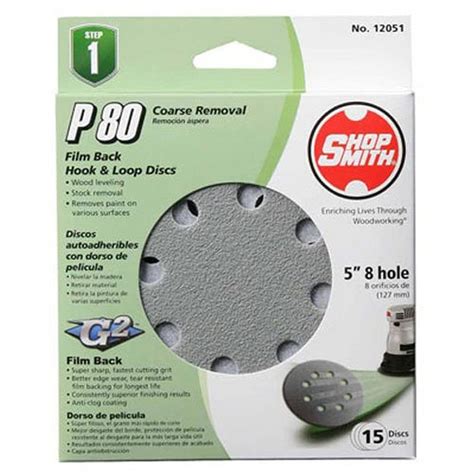 Hottest Sale ALI INDUSTRIES 12051 8 Hole 80 25 CT Grit Disc, 5-Inch, 15-Pack