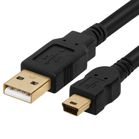 Get Special Price AllEasy 15ft/4.5m Mini USB Cables, 5 Pin USB 2.0 Type A Male Mini USB Charging Cable with Gold-Plated Connectors for PS3 Controller, Digital Camera(Canon, Sony), MP3 Player -Black