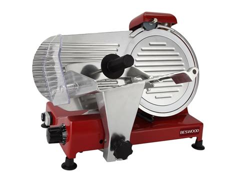 BESWOOD 10" Premium Chromium-plated Steel Blade Electric Deli Meat Cheese Food Slicer Commercial and for Home use 240W BESWOOD250