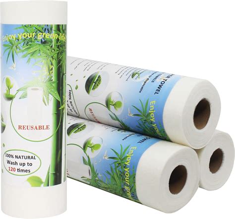 Belinlen Washable Bamboo Paper Towels Reuseable & Machine Washable Rayon Made from Bamboo Paper Towel 2 Roll-40 Sheet