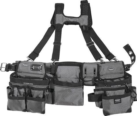 Greatest Product Bucket Boss 3 Bag Tool Bag Set with Suspenders in Grey, 55185