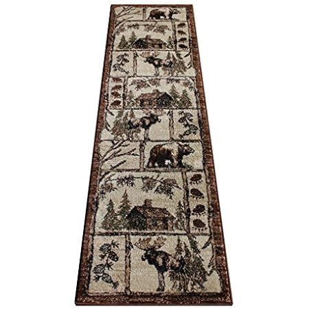 Up To 40% OFF Cabin Style Area Rug Runner 2 Feet 2 Inch X 7 Feet 2 Inch Design L-362