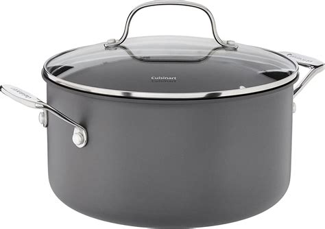 Cuisinart 644-24 Chef's Classic Nonstick Hard-Anodized 6-Quart Stockpot with Lid,Black