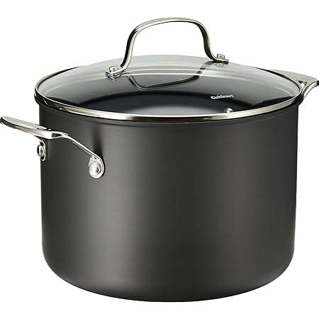 Cuisinart 644-24 Chef's Classic Nonstick Hard-Anodized 6-Quart Stockpot with Lid,Black