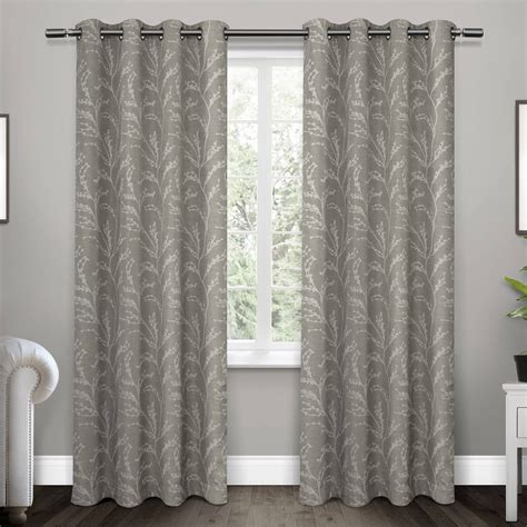 80% Off Discount Exclusive Home Curtains Kilberry, Woven Blackout Grommet Top Curtain Panel Pair, 52x84, Ash Grey, 2 Count