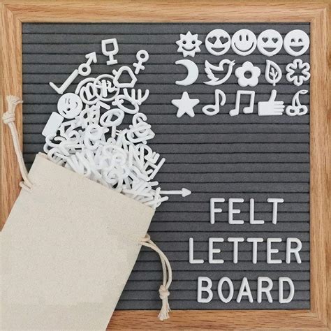 Felt Letter Board, 10x10in Changeable Letter Board with Letters White 300 Piece - Felt Message Board, Oak Frame Wooden Letter Board for Baby Announcements, Milestones, Office Decor & More (Coral)