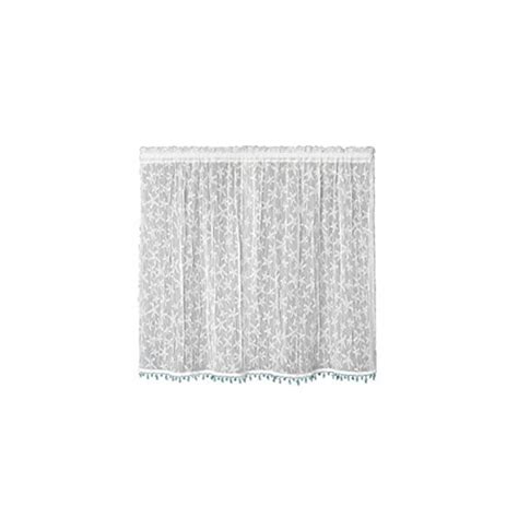 Heritage Lace 45" Wide X 16" Crochet Envy 45" x 16" Drop Teal Pearl Valance