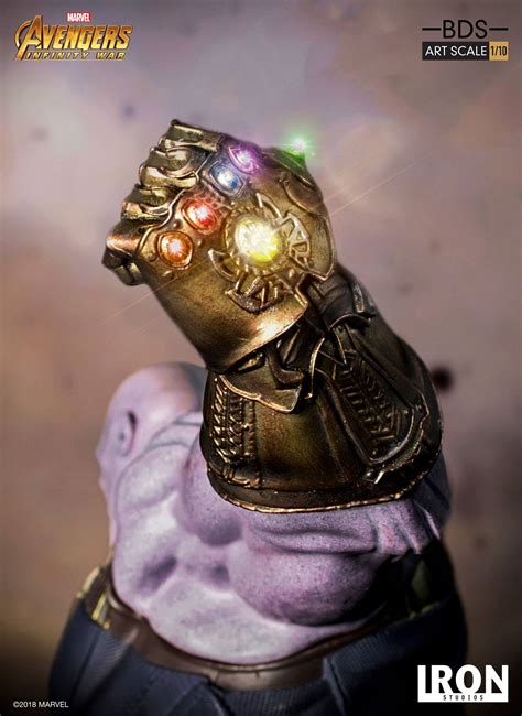 Best Seller Iron Studios Thanos Statue BDS Art Scale 1/10th Scale Avengers Infinity War Gauntlet LED Light Up Collectible Figures Figurine Home Or Office Decoration Toys Models Gifts for Boys