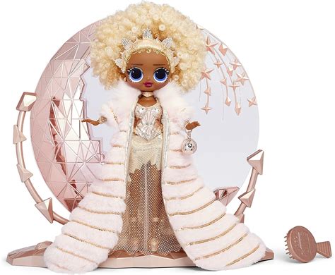 ☑ LOL Surprise Holiday OMG 2021 Collector NYE Queen Fashion Doll with Gold Fashions, Accessories, New Year's Celebration Outfit, Light Up Stand– Gift for Kids & Collectors, Toys for Girls Ages 4 5 6 7+