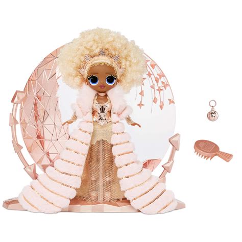 ☑ LOL Surprise Holiday OMG 2021 Collector NYE Queen Fashion Doll with Gold Fashions, Accessories, New Year's Celebration Outfit, Light Up Stand– Gift for Kids & Collectors, Toys for Girls Ages 4 5 6 7+