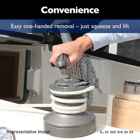 Lewmar 10" One Touch Winch Handle with Power Grip for Sailboats