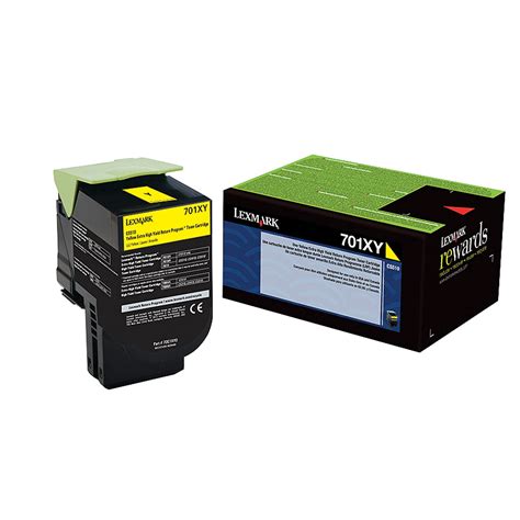 Lexmark 70C1XY0 Extra High-Yield Toner, 4000 Page-Yield, Yellow