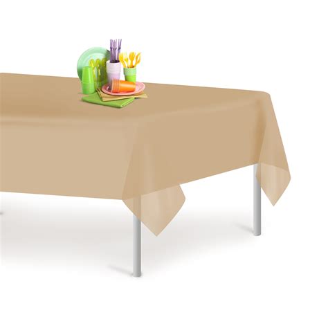 Light Grey 6 Pack Premium Disposable Plastic Tablecloth 84" Inch Round Table Cover By Grandipity