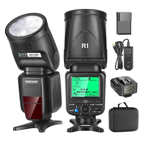 Limited Neewer R1 TTL Flash Speedlite Compatible with Canon DSLR Cameras, 76Ws 2.4G TTL Round Head, 1/8000s HSS, 2.1s Recycle Time, 11.1V/2000mAh Lithium Battery, 500 Full Power Shots, 2W LED Modeling Lamp