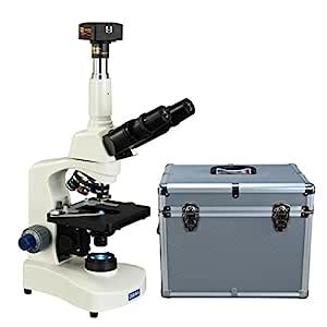 OMAX 40X-2500X USB3 18MP Digital Lab Trinocular LED Compound Microscope with Aluminum Carrying Case