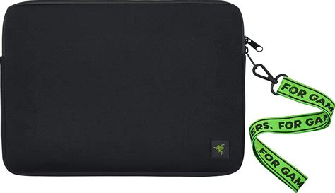Best Quality 🔥 Razer 13"" Neoprene Laptop Sleeve: Scratch & Water-Resistant - Padded Interior Lining - Snag-Free Velcro - Flip-Out Mouse Mat - Classic Black (RC21-01440100-R3M1)
