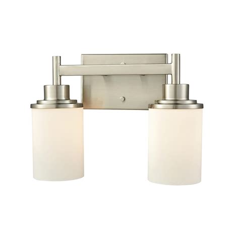 Exclusive Discount 90% Price Thomas Lighting CN575312 Belmar 3-Light for The Bath in Brushed Nickel with Opal White Glass