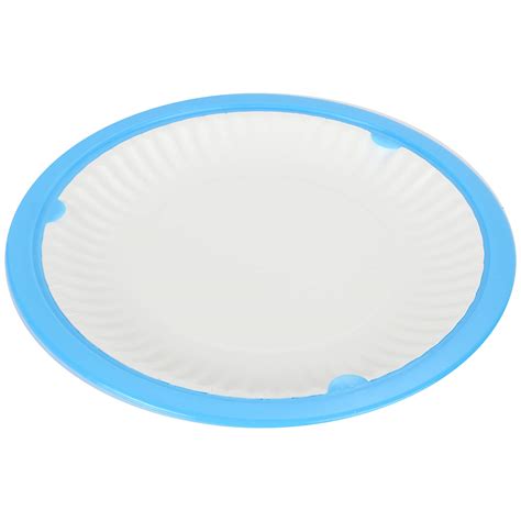 Trenton Gifts 10-Inch Reusable Plastic Paper Plate Holders, Picnic Supplies (12 Set - White)