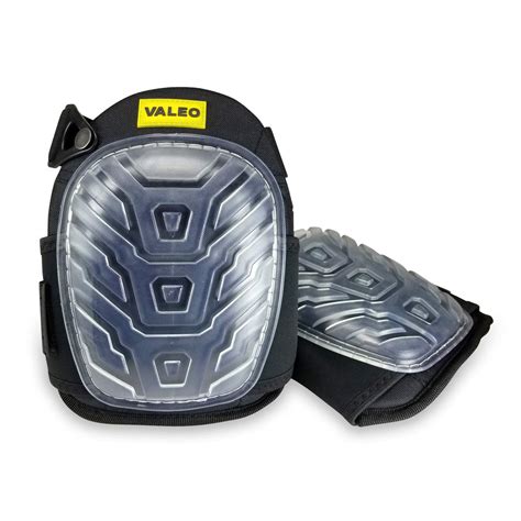 ✔ Valeo Industrial VKP-40 Premium Flat Gel Pad Cap Clear Soft PVC Knee Pad, VI9315, Black, One Size