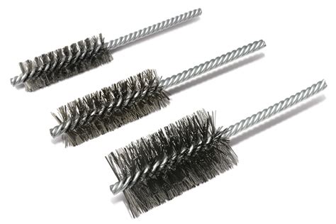 Weiler 21124 Power Tube Brush, Double Stem/Double Spiral, 1", 0.06" Stainless Steel Wire Fill, 2-1/2" Length, Made in The USA (Pack of 10)